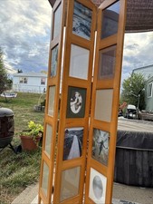 Screen Divider, Glass And Wood Optional Picture Frames