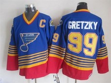 99 Wayne Gretzky Jersey Retro Blue Red