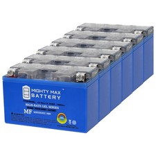Mighty Max YT7B-BS GEL 12V 6.5AH Rechargeable Motorcycle Battery - Pack of 6