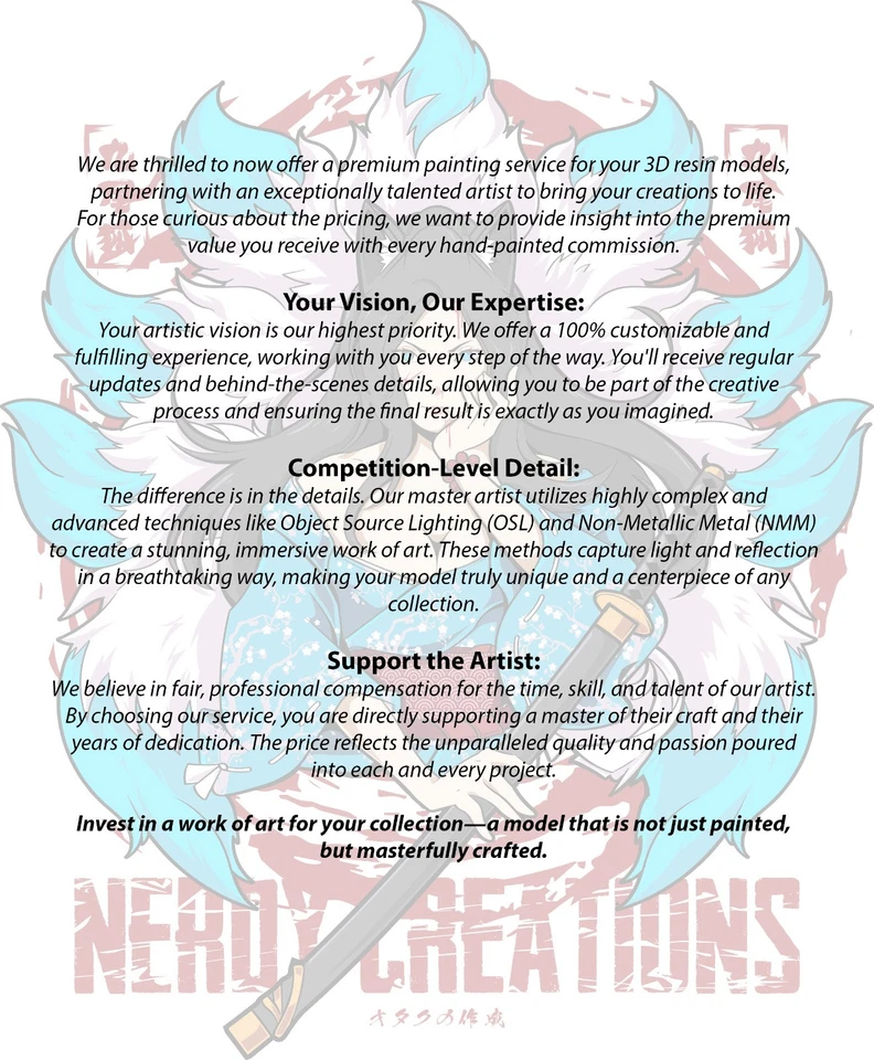 Michiko Kawata | 3D Printed Figure | DnD | Wargaming | Art Piece | Painted - Image 2 of 4