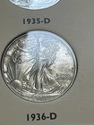 1936-D Walking Liberty Half Dollar 50c UNC Nice Coin. Full Thumb. Free Shipping
