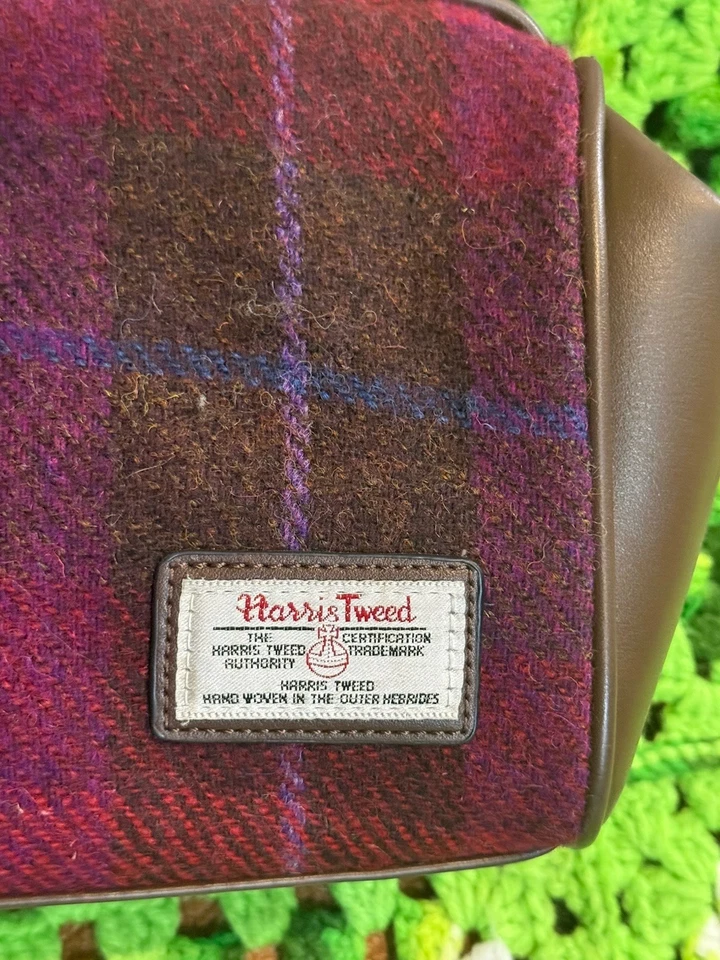 Harris Tweed Islander Dr Bolso Cartera Lana Portátil Clásico Retro Marrón Multicolor Foto 2 de 4