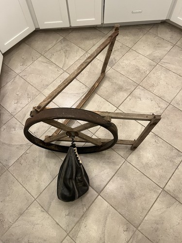 Vintage Hutch Speed Punching Bag And Hang Assembly