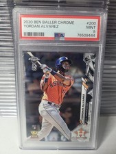 Yordan Alvarez - 2020 Topps Ben Baller Chrome   PSA 9 Rookie Card RC 