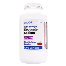 Major Extra Strength Docusate Sodium 250 mg - 1000 Softgels | Colace (11-2027)
