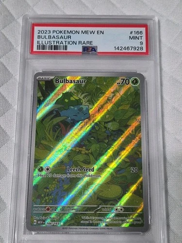 2023 Pokémon MEW EN Bulbasaur Illustration Rare #166 PSA Mint 9 🔥
