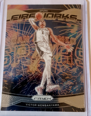 2024-25 Panini Prizm Victor Wembanyama Fireworks Insert #2 San Antonio Spurs