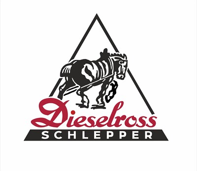 Dieselross, Aufkleber, 15x7 cm Konturschnitt, Premium Qualität