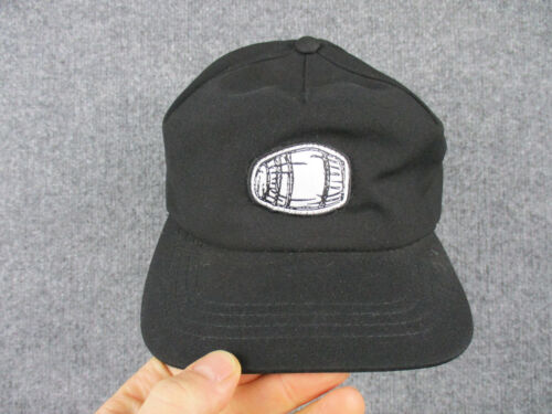 Casquette chapeau adulte taille unique noire réglable baril en fût logo homme - Photo 1 sur 5