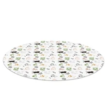 Round Furniture floor protector Mat under Chair Desk Cartoon cats PVC fi 100