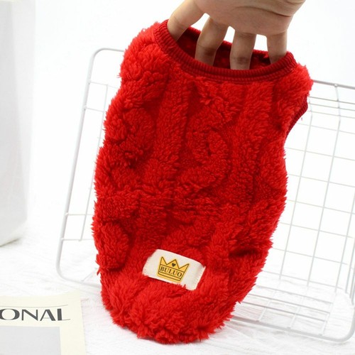 Cute Wavy Double-sided Pet Sweater Soft Puppy Kitten Coat for S M Dog - Picture 34 of 40