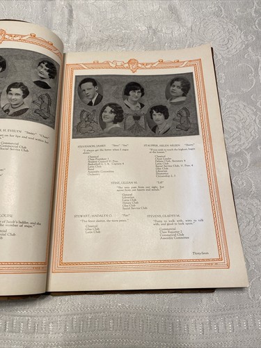 Vintage 1930 Clearfield, PA High School Senior Class Yearbook ‘The Bison’ - Picture 8 of 15