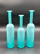 Tris vasi vetro satinato