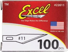 Excel Blades No 11 Double Honed Blade 100pk Fits All Standard Light/Medium Duty