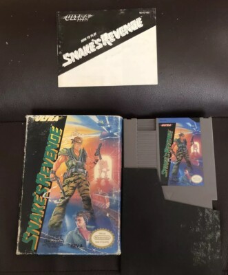 Snake's Revenge (Nintendo Entertainment System, 1990) Box w/ Manual And Game