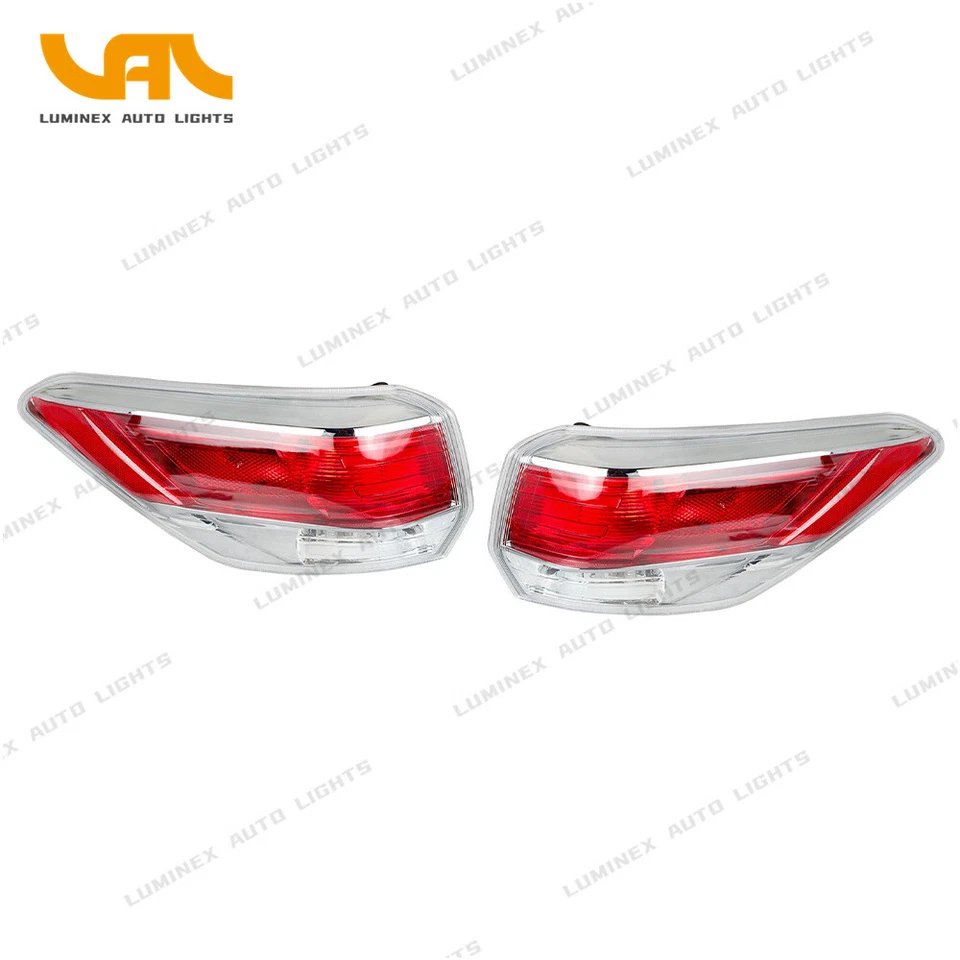 Left+Right Lamps For 2014 2015 2016 Toyota Highlander Outer+Inner Tail Lights Foto 2 de 4
