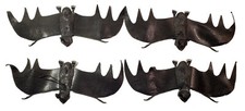 4 Hanging Bats Halloween Prop Rubber Decoration Ornament Figure Hollow 12"