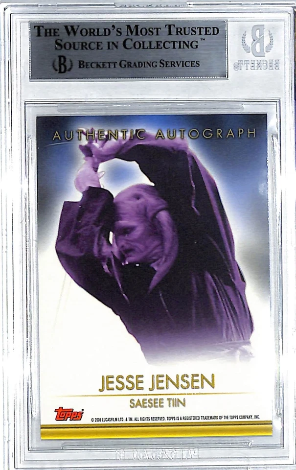 2006 Star Wars Evolution JESSE JENSEN "Saesee Tin" Signed Auto Card BAS Slabbed - Image 3 of 3