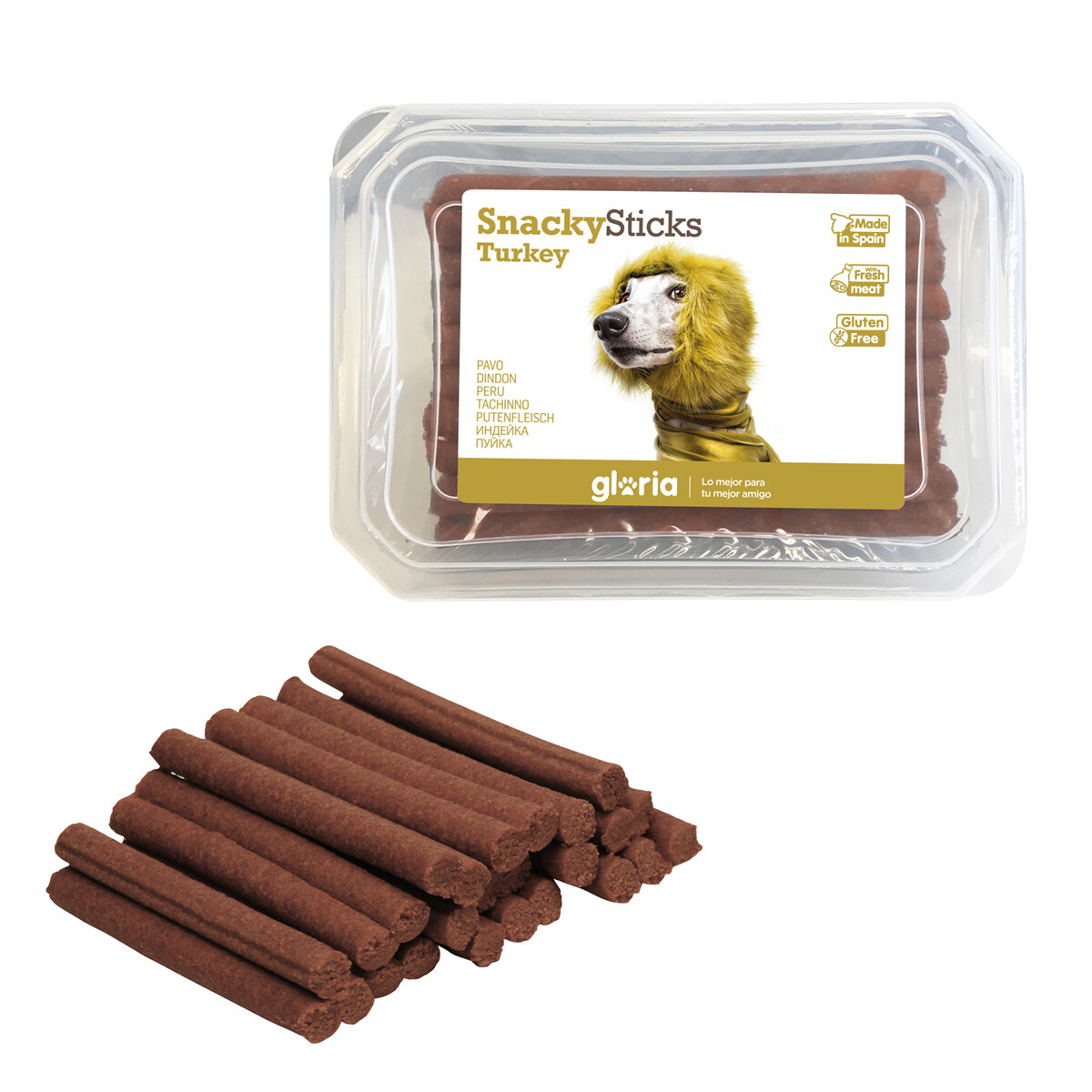 Snack per Cani Gloria Snackys Sticks Pollo Tacchino Barrette [800 g]