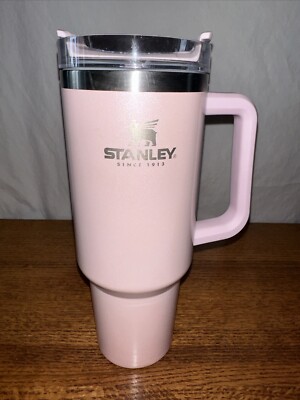 REAL! Stanley 40 oz Pearlescent Pink No Straw Sparkles Shimmer Drink  Tumbler | eBay