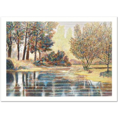 Central Park by Marcus Uzilevsky, serigraph, hand-signed by artist,  33'' x 23''