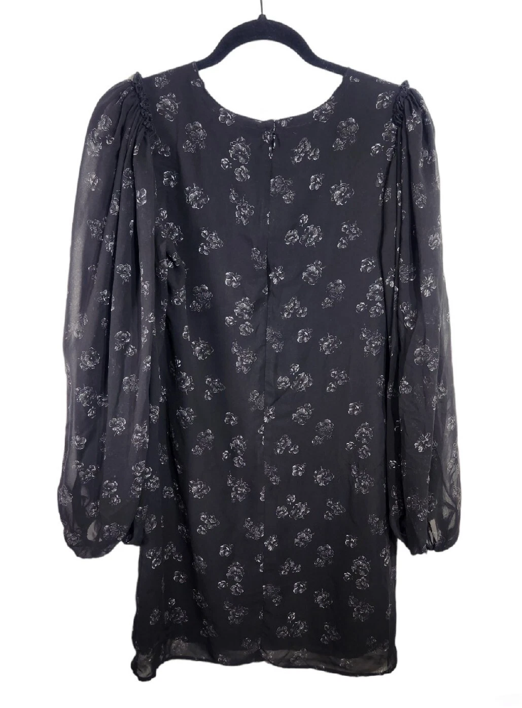 UNDERCOVER Abito nero floreale a maniche lunghe Victoria's Secret taglia 2