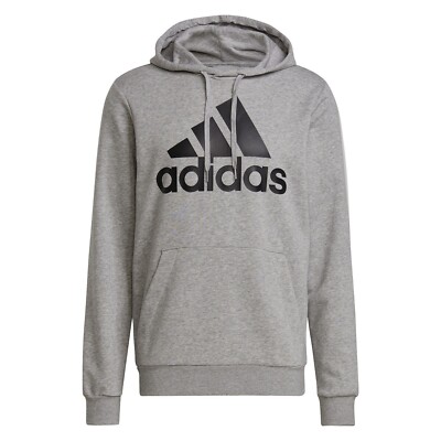 ADIDAS Hoodie 'Aeroready Essentials Kangaroo Pocket Big Logo Hoodie' - grau - L