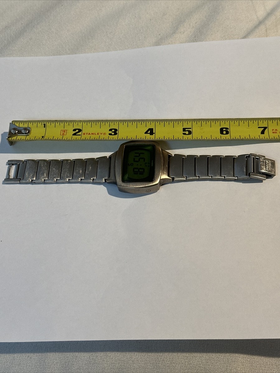 Vintage Fossil 2002 Green Faced Digital Watch JR-7745 | eBay