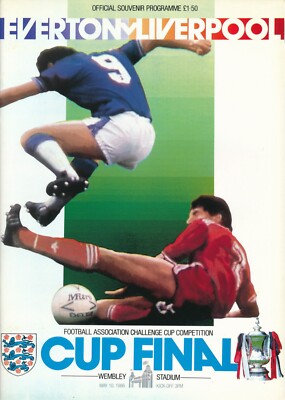 Photo Programme Match FA Cup 1986 – A4 Liverpool LFC, Affichage Foot, Cadeau Fan