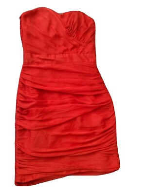 H&M Red Cocktail Mini Dress Women's Size 4 | eBay