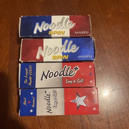 golf balls Maxfli, 6 noodle spin’s, 6 noodle Plus. 12 Ball Mixed Lot