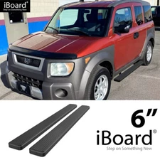 Running Board Side Step Nerf Bars 6in Aluminum Black Fit Honda Element 03-11