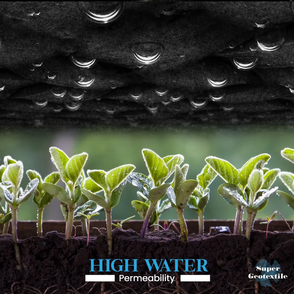 Super Geotextile Non Woven Geotextile Fabric- Landscaping Drainage Construction - Image 2 of 4