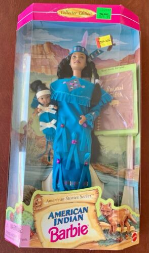 1997 Mattel American Stories AMERICAN INDIAN BARBIE Bambola Edizione Speciale Senza Scatola - Foto 1 di 6