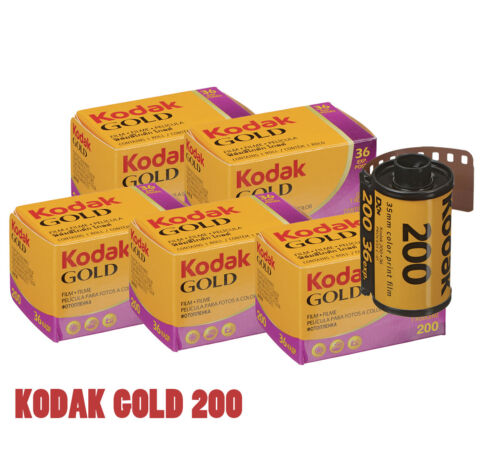 5*Rolls Kodak GOLD 200 Color Negative Film 35mm Film, 36 Exposures / EXP 06-2024 - Afbeelding 1 van 1