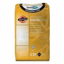 GREY RAPID-FLEX TILE ADHESIVE 20KG RAPID SETTING FLEXIBLE FLOOR AND WALL CERAMIC