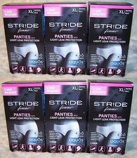 6x STRIDE Femme Panties Light Leak Protection Built in Liner 100 washes NIB XL