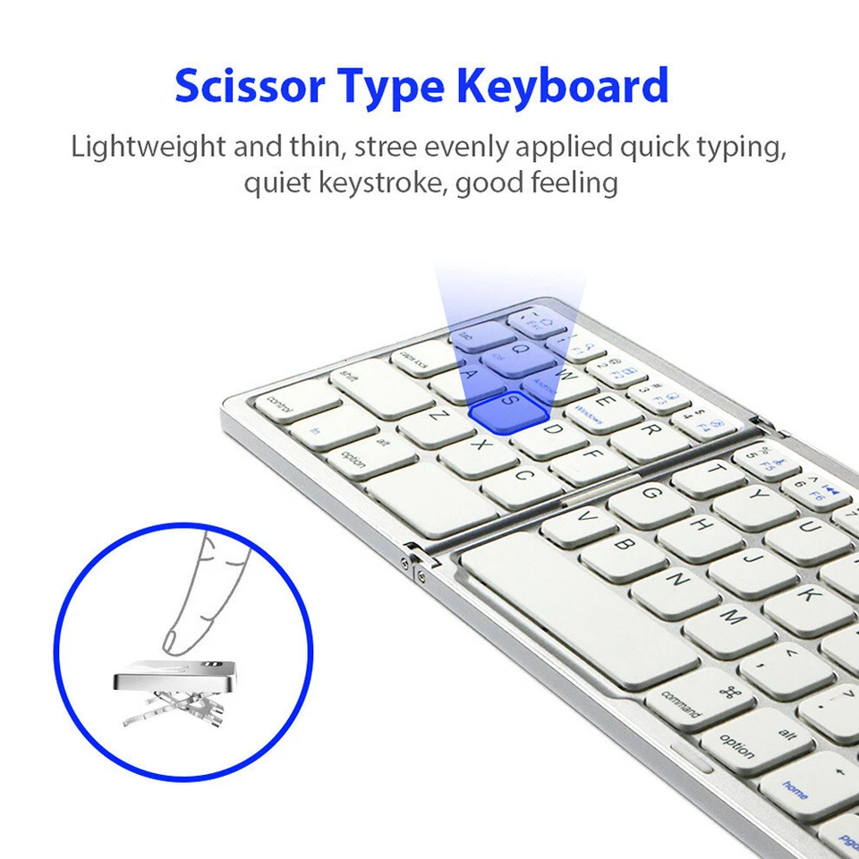 Foldable Wireless Keyboard Ultra Slim with Touchpad for Tablet and Laptops - Image 4 of 4