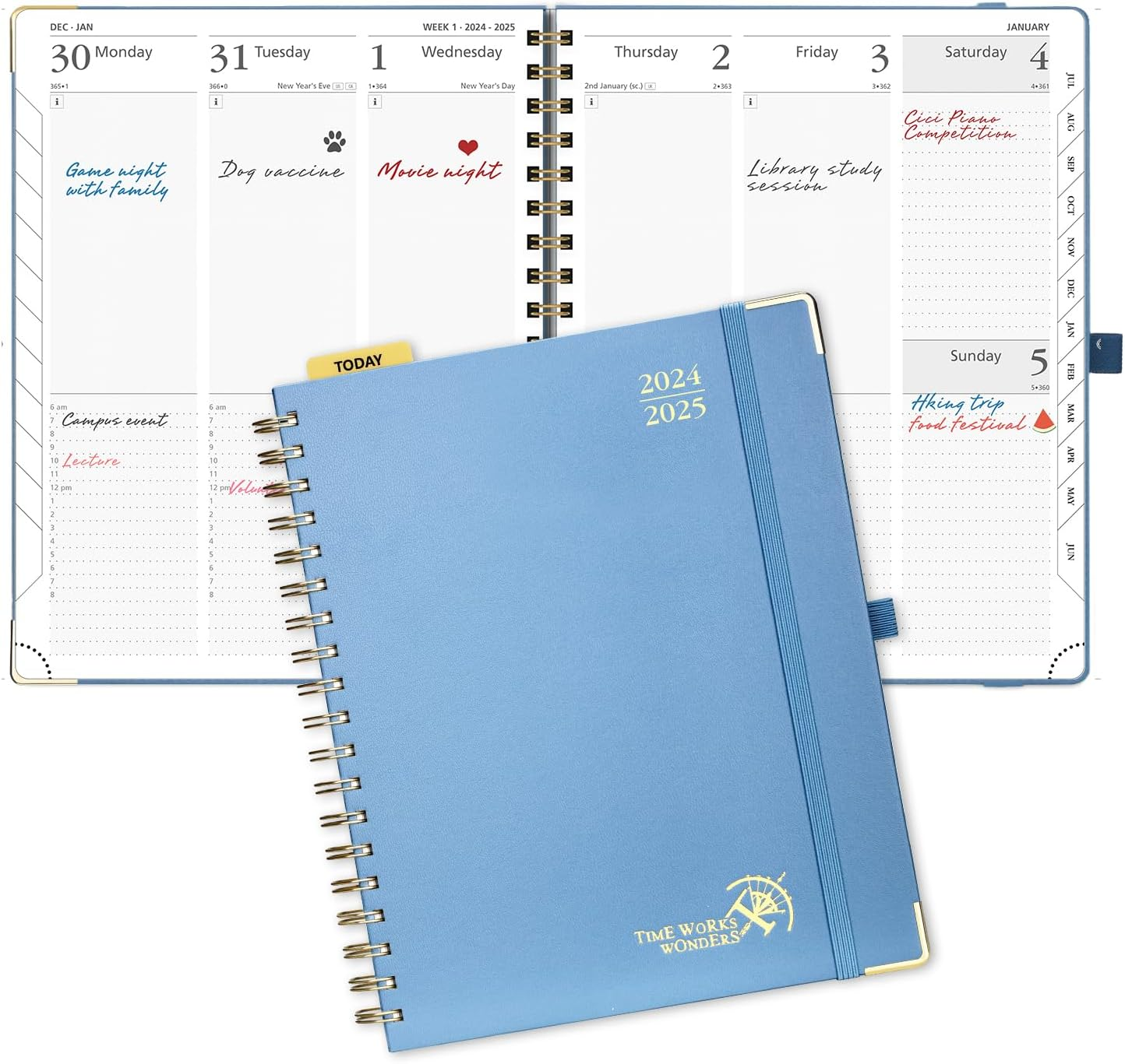 Planner 2024-2025, Academic Planner(July 2024-June 2025) Daily Weekly and Monthl