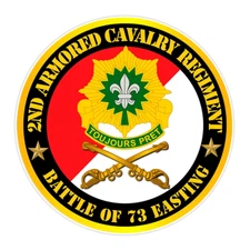 2nd Armored Cavalry Regiment Battle of 73 Easting Bumper Sticker Military 5"
