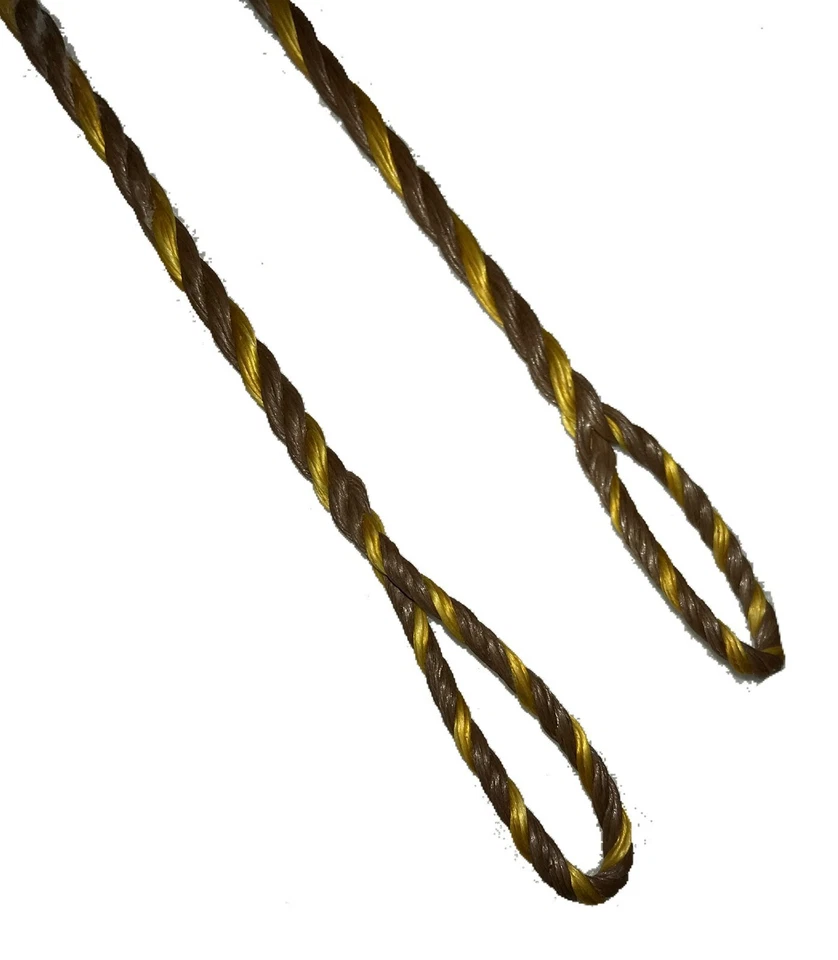 64" AMO LENGTH FLEMISH Recurve Bow String BOWSTRING B-50 DACRON Brown Yellow NEW - Image 4 of 4