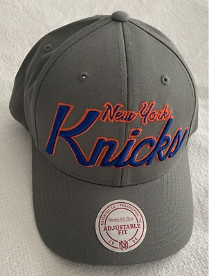 NY KNICKS HAT MITCHELL NESS SNAPBACK GREY CAP