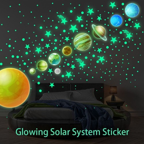 PVC Stars Wall Stickers Ceiling Stars Planets Stickers Home Decoration ...