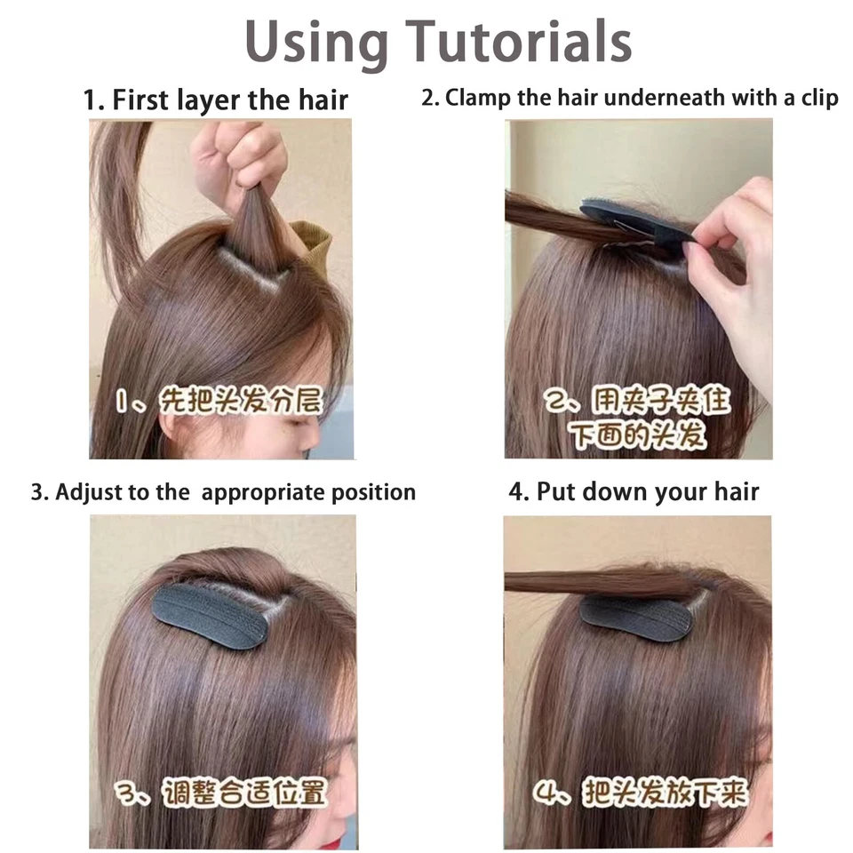 24 Pcs Hair Base Sponge Invisible Clip Comb Volume Tool for Hair Styling - Image 3 of 4