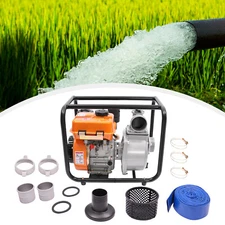 196CC Water Transfer Pump 3" 3HP Diesel Powered Water Pump with 25ft Pipe 40m³/h