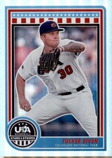 2025 Panini Stars & Stripes USA Baseball #82 Tucker Biven Stripes