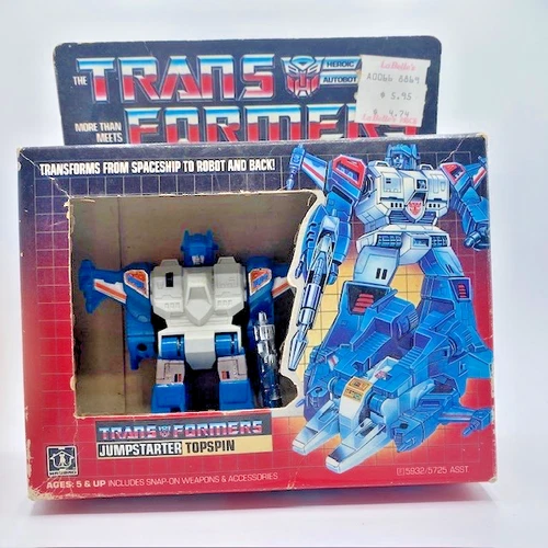 Transformers G1 Topspin 100% Complete 1985 Vintage Hasbro Action Figure with Box
