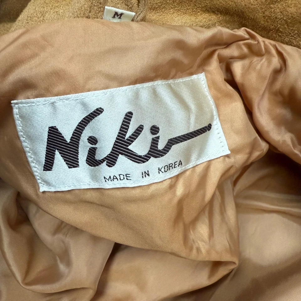 Chaqueta vintage de gamuza con flecos para mujer abrigo mediano Western Wear años 70 80 boho Foto 4 de 4