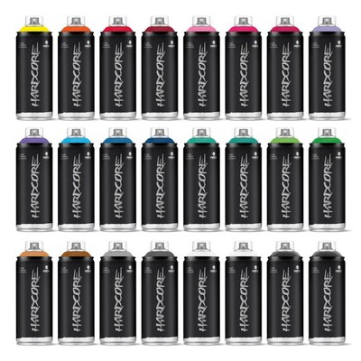 MTN Montana Colors Hardcore Sprühfarbe 24 Stück (24 x 400 ml)