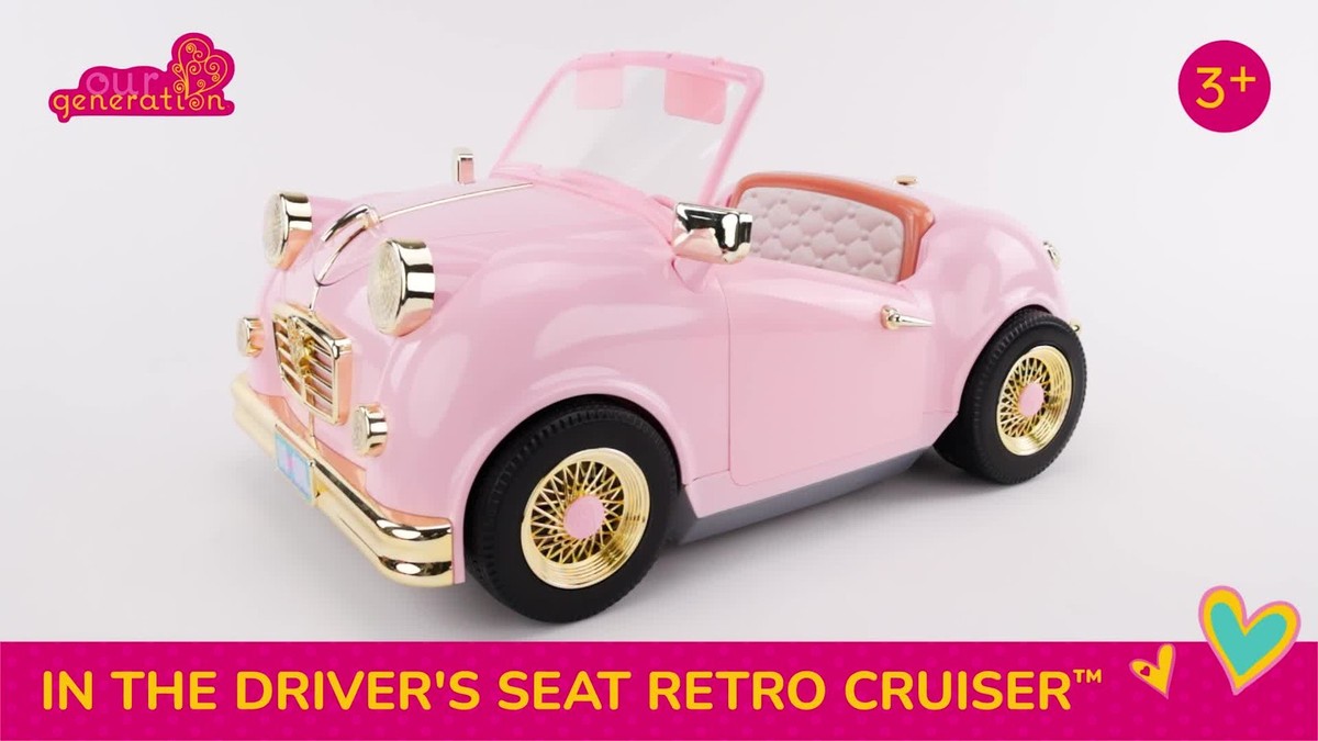おもちゃ Our Generation Retro Car Our Generation Retro Convertible Car - Doll Toy Car Set - Walmart.com